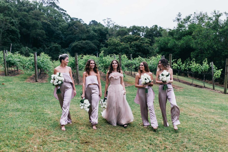 Modern chic wedding flowers Maleny Manor contemporary bouquets